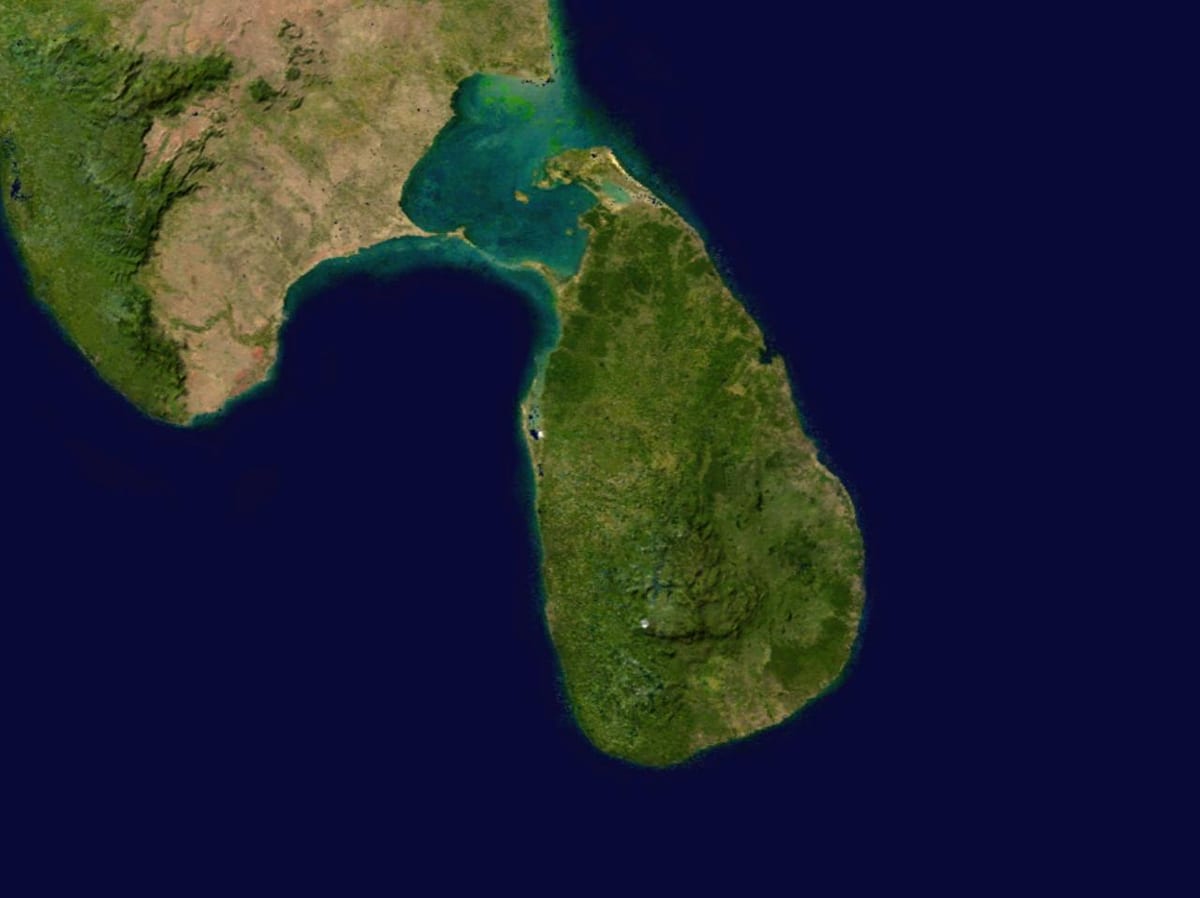 オンライン衛星地図のスリランカ