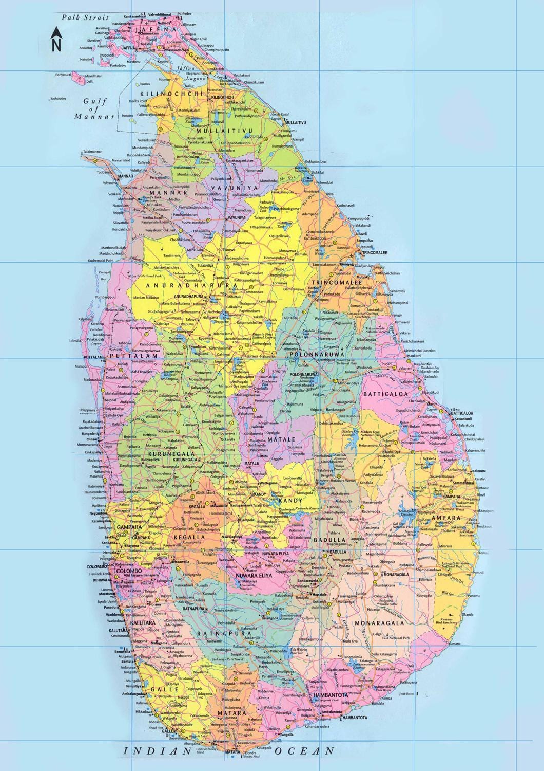 スリランカルの地図