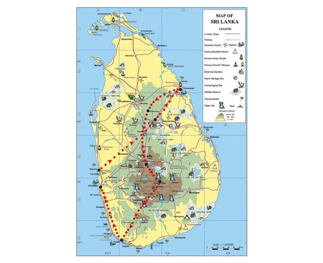 地図記号のスリランカ