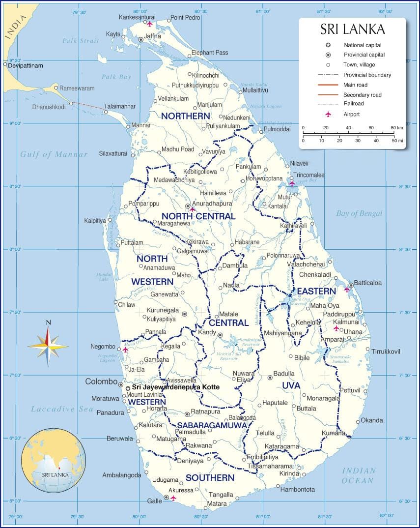 地図grahalokagarayaスリランカ
