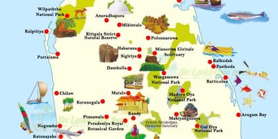 地図ウナワトゥナスリランカ