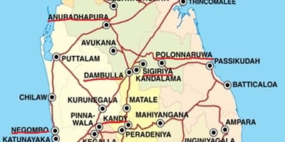 地図Ellaスリランカ