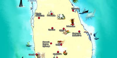 地図のジャフィナスリランカ