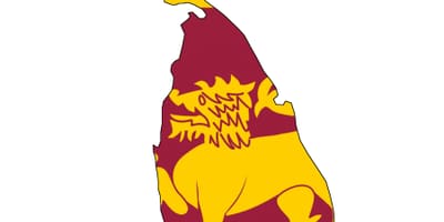 地図のスリランカのフラグ