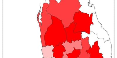 スリランカの人口の地図