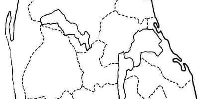 地図のスリランカの地図線画