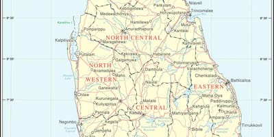 スリランカ空港地図