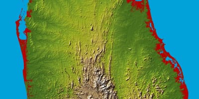地図のスリランカ3d