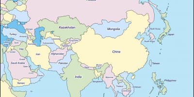 地図のスリランカ周辺国
