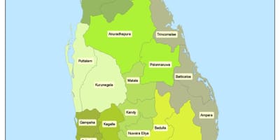 スリランカ地区の地図