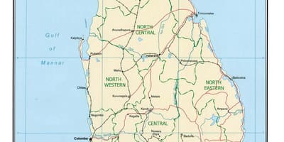 地図の世界の終了スリランカ