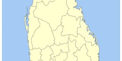 地図の下に南スリランカ