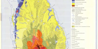 地図の土壌地図のスリランカ