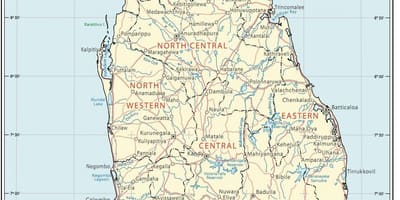 スリランカのルート地図