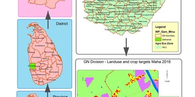 地図gn部門のスリランカの地図