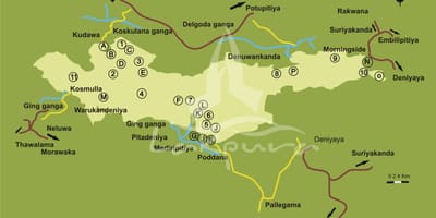 地図sinharajaスリランカ
