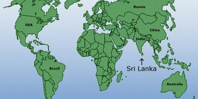 世界地図スリランカ